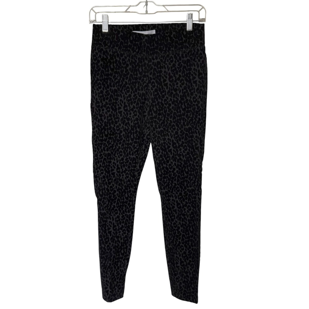 Old Navy Stevie Pants Womens 6 Black Leopard Print Excellent High Rise Skinny